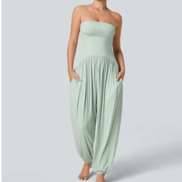 HALARA Pants - Halara Strapless Jumpsuit Comfort Fit Mint Green NWT M